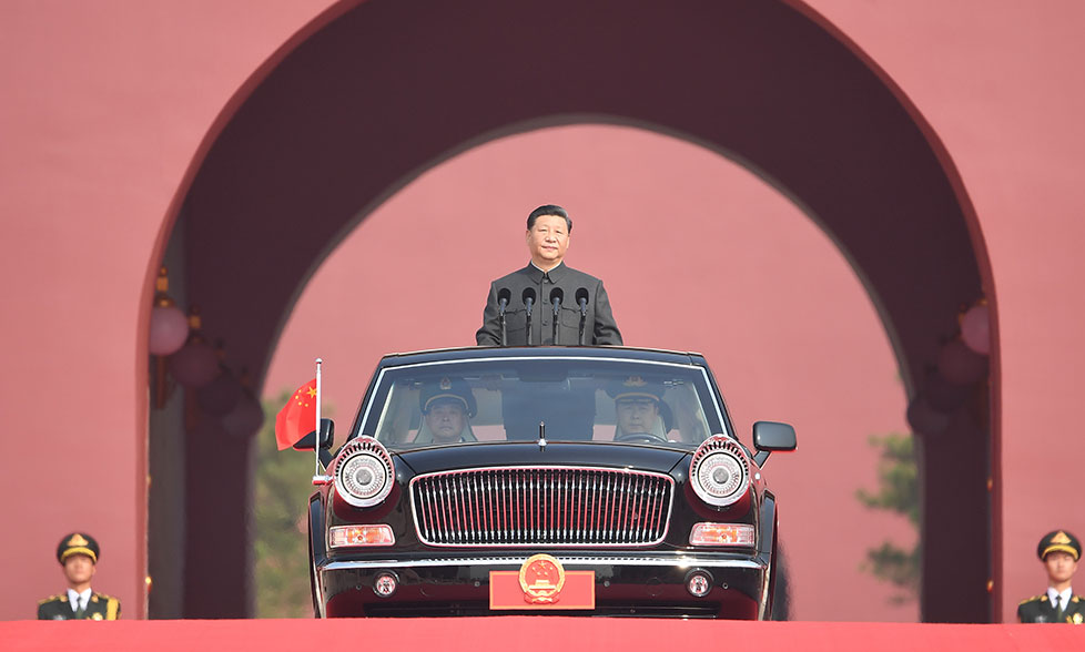 President Xi reviews armed forces on National Day for first time